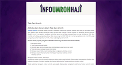 Desktop Screenshot of infoumrohhaji.com