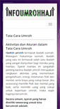 Mobile Screenshot of infoumrohhaji.com